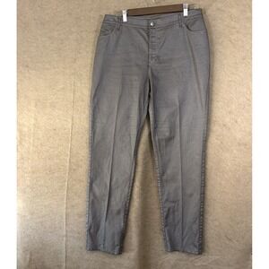 Lafayette 148 New York Metallic Gray Straight Leg Jeans